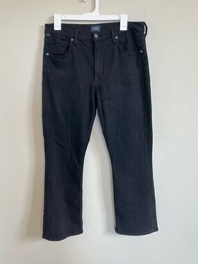 Citizens of Humanity Jeans 30 Plush Black Denim Isola High Rise Straight Leg